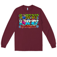 Burgundy Rowdy Howdy Christmas Long Sleeve Tee - CowhideDigitalArt