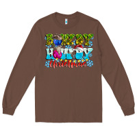 Chestnut Rowdy Howdy Christmas Long Sleeve Tee - CowhideDigitalArt