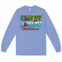 Colony Blue Rowdy Howdy Christmas Long Sleeve Tee - CowhideDigitalArt