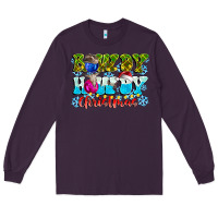 Plum Rowdy Howdy Christmas Long Sleeve Tee - CowhideDigitalArt