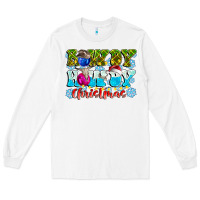 White Rowdy Howdy Christmas Long Sleeve Tee - CowhideDigitalArt
