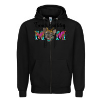 Black french bulldog mom Zipper Hoodie - RanaPortraitStore