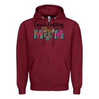 Burgundy french bulldog mom Zipper Hoodie - RanaPortraitStore