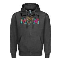 Charcoal Heather french bulldog mom Zipper Hoodie - RanaPortraitStore