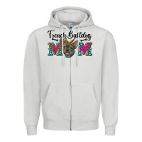 Dove Grey french bulldog mom Zipper Hoodie - RanaPortraitStore