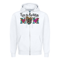 White french bulldog mom Zipper Hoodie - RanaPortraitStore