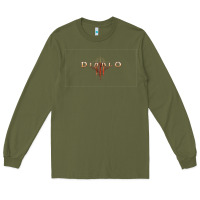 Army Green #diablo Long Sleeve Tee - DesigneFamous