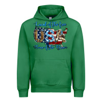 Emerald land of the free home of the brave american flag background Urban Hoodie - Jasminsmagicworld