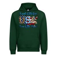 Forest Green land of the free home of the brave american flag background Urban Hoodie - Jasminsmagicworld