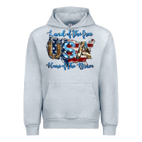 Heather Grey land of the free home of the brave american flag background Urban Hoodie - Jasminsmagicworld