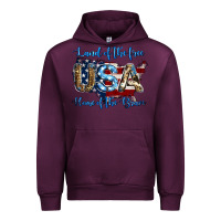 Mauve Wine land of the free home of the brave american flag background Urban Hoodie - Jasminsmagicworld