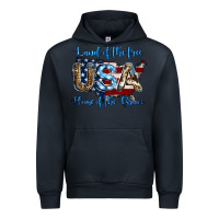 Navy land of the free home of the brave american flag background Urban Hoodie - Jasminsmagicworld