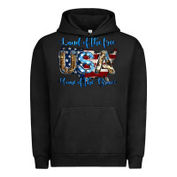 Pigment Black land of the free home of the brave american flag background Urban Hoodie - Jasminsmagicworld