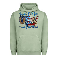 Pigment Oil Green land of the free home of the brave american flag background Urban Hoodie - Jasminsmagicworld