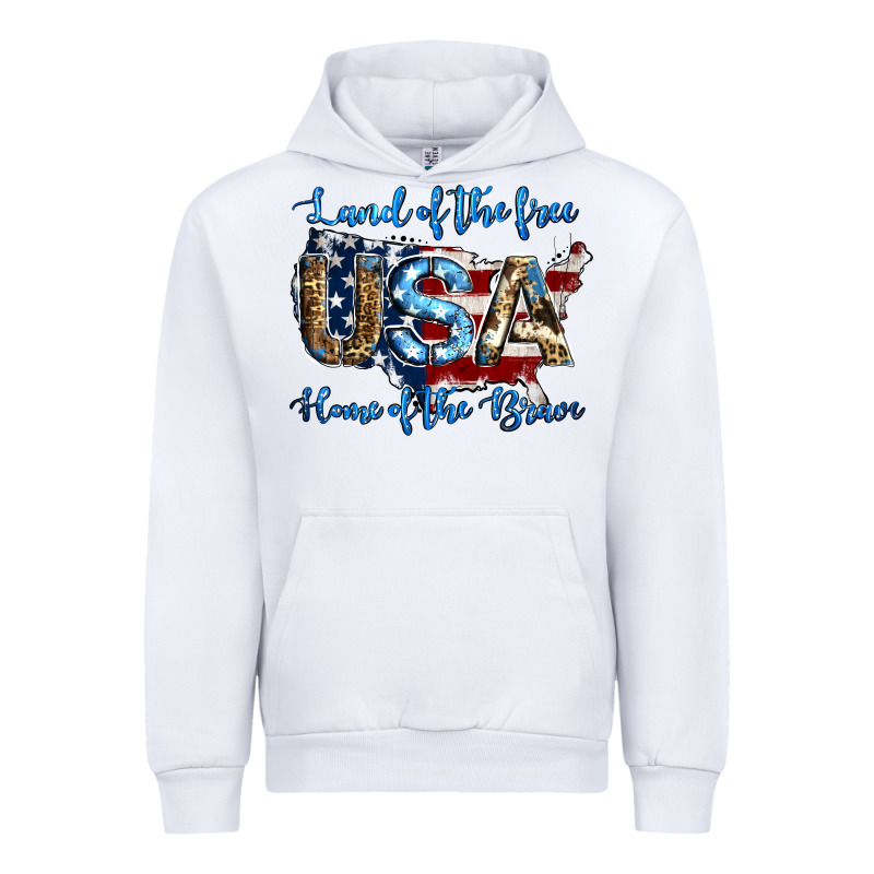 Land Of The Free Home Of The Brave American Flag Background Urban Hoodie by Jasminsmagicworld | Teevron
