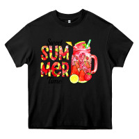 Black sweet summer time waterolor Heavy Core Tee - CowCowDesign