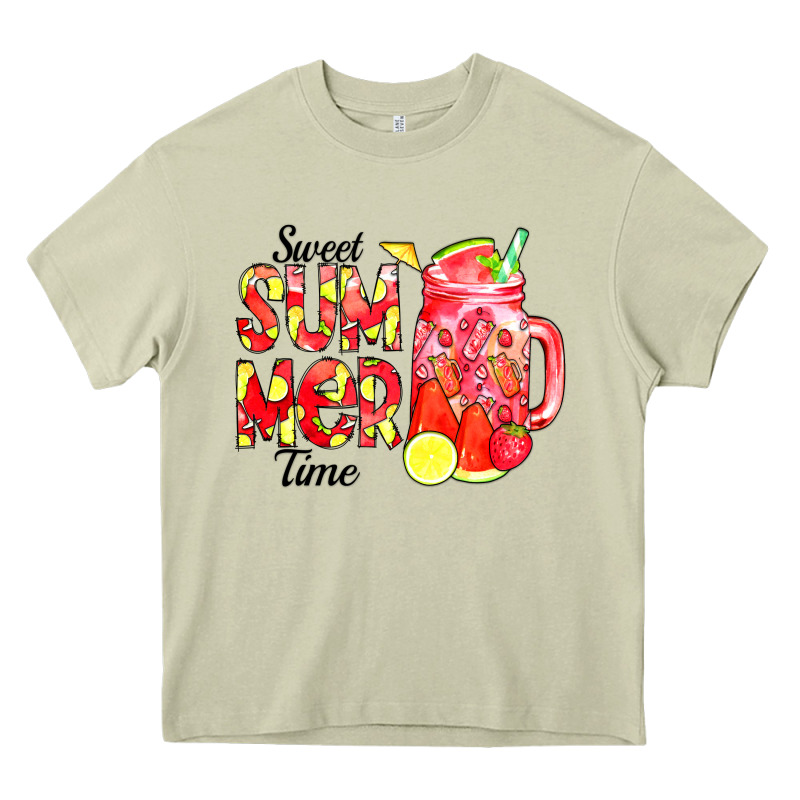 Sweet Summer Time Waterolor Heavy Core Tee by CowCowDesign | Teevron