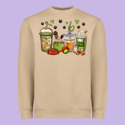 Dog Mom Coffee Heavyweight Sweatshirt Designed By Jasminsmagicworld