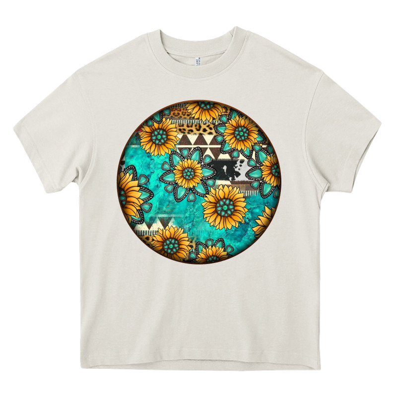 Round Western Pattern Heavy Core Tee by Jasminsmagicworld | Teevron