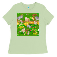 Matcha farm life seamless pattern Ladies Tee - FaDigitalArtStudio