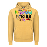 Vintage Mustard Preschool Teacher Life Vintage Hoodie - LillyAllenDesigns
