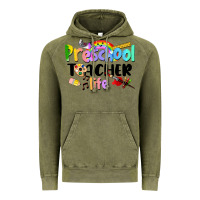 Vintage Olive Preschool Teacher Life Vintage Hoodie - LillyAllenDesigns