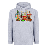 Heather Grey Christmas coffee cups with Chihuahua Heavyweight Hoodie - RanaPortraitStore
