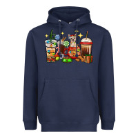 Navy Christmas coffee cups with Chihuahua Heavyweight Hoodie - RanaPortraitStore