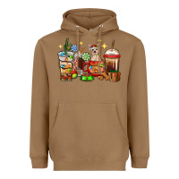 Toasted Coconut Christmas coffee cups with Chihuahua Heavyweight Hoodie - RanaPortraitStore