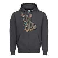 Smoke french bulldog Zipper Hoodie - RanaPortraitStore