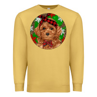 Antique Gold Christmas Toy Poodle Premium Sweatshirt - RanaPortraitStore
