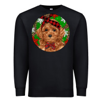 Black Christmas Toy Poodle Premium Sweatshirt - RanaPortraitStore