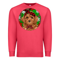 Cardinal Christmas Toy Poodle Premium Sweatshirt - RanaPortraitStore