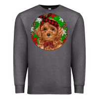 Charcoal Heather Christmas Toy Poodle Premium Sweatshirt - RanaPortraitStore