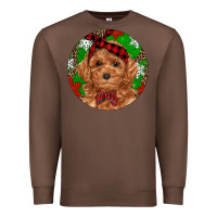 Chestnut Christmas Toy Poodle Premium Sweatshirt - RanaPortraitStore