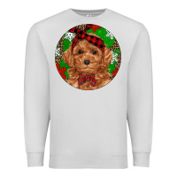 Dove Grey Christmas Toy Poodle Premium Sweatshirt - RanaPortraitStore