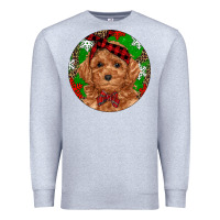 Heather Grey Christmas Toy Poodle Premium Sweatshirt - RanaPortraitStore