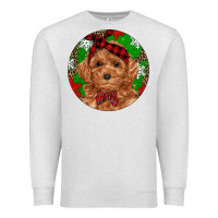 Oatmeal Heather Christmas Toy Poodle Premium Sweatshirt - RanaPortraitStore