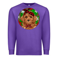 Purple Christmas Toy Poodle Premium Sweatshirt - RanaPortraitStore