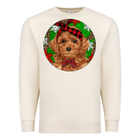 Sandshell Christmas Toy Poodle Premium Sweatshirt - RanaPortraitStore