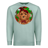Seafoam Christmas Toy Poodle Premium Sweatshirt - RanaPortraitStore