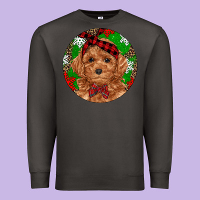 Christmas Toy Poodle Premium Sweatshirt Designed By Ranaportraitstore