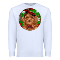 White Christmas Toy Poodle Premium Sweatshirt - RanaPortraitStore