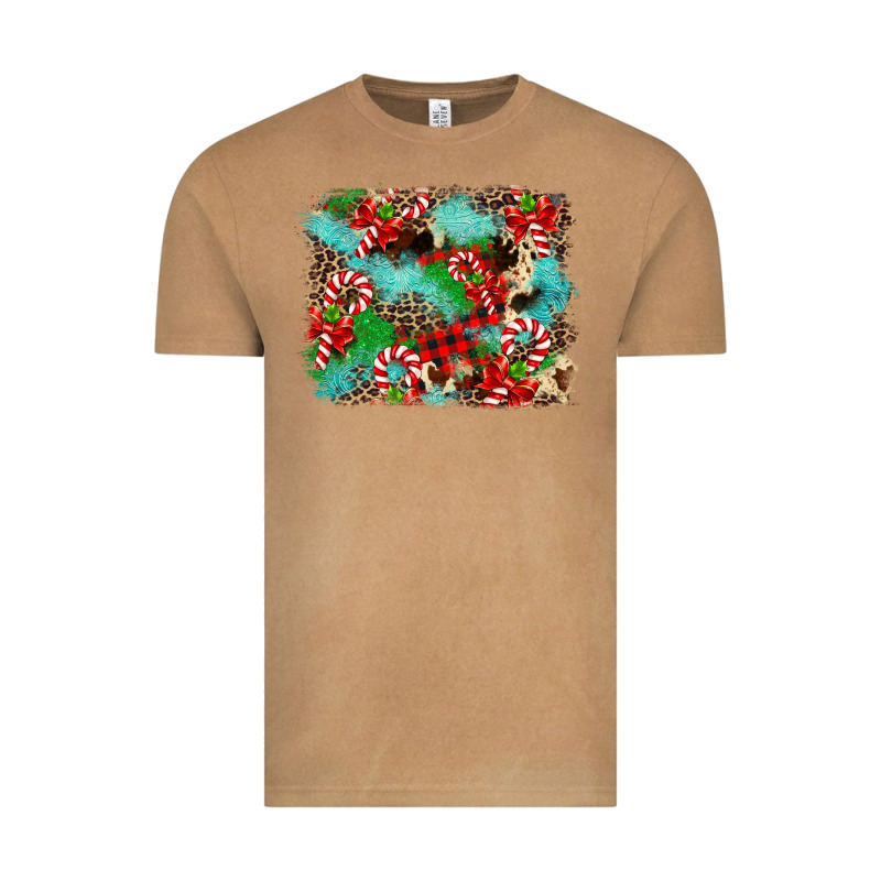 Christmas Plaid Turquoise Glitter Cowhide Vintage Tee by FaDigitalArtStudio | Teevron