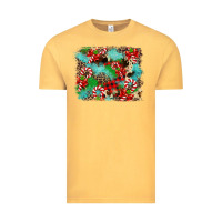 Vintage Mustard Christmas Plaid Turquoise Glitter Cowhide Vintage Tee - FaDigitalArtStudio
