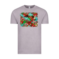 Vintage Zinc Christmas Plaid Turquoise Glitter Cowhide Vintage Tee - FaDigitalArtStudio
