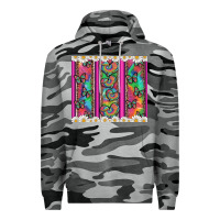Slate Camo tie dye hearts and butterfly with flowers Premium Hoodie - Artiststas