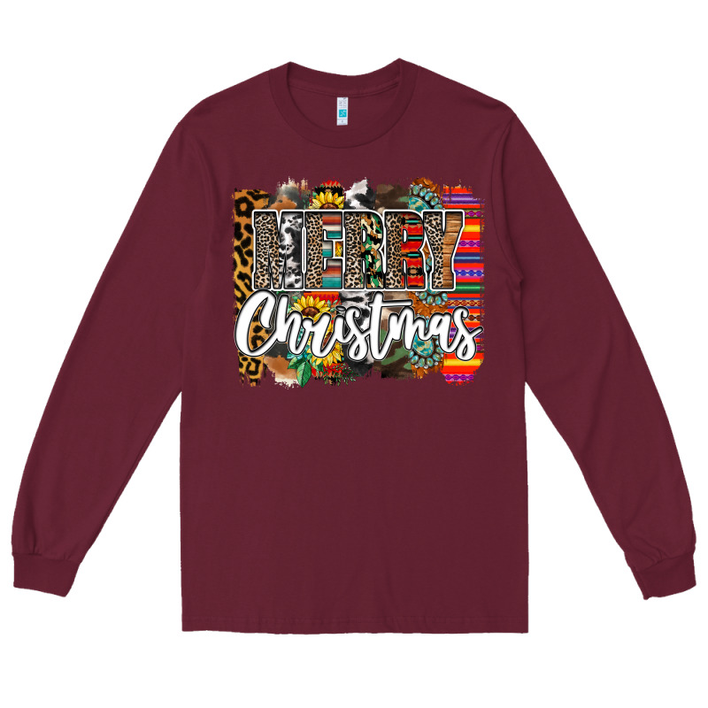 Western Merry Christmas Long Sleeve Tee by CowhideDigitalArt | Teevron