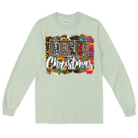 Matcha Western Merry Christmas Long Sleeve Tee - CowhideDigitalArt