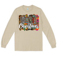 Mushroom Western Merry Christmas Long Sleeve Tee - CowhideDigitalArt